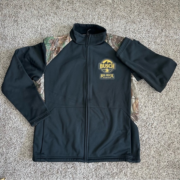 Gamehide Busch Big Buck Hunter Camo Sweatshirt Men's Size Medium‎ Full Zip - Picture 1 of 13